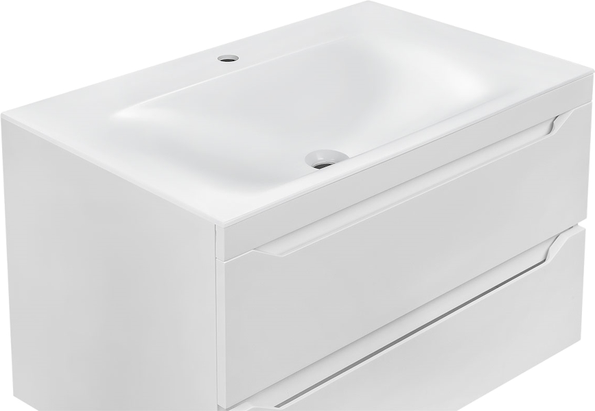 Раковина мебельная Vincea 80,5 см из искусственного камня VCB-1F800W (детальная фотография), в наличии