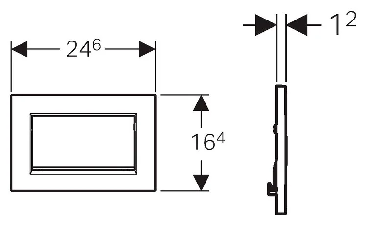Клавиша смыва Geberit Sigma 30 хром матовый/полоска хром глянцевый 115.893.KX.1 (детальная фотография), в наличии