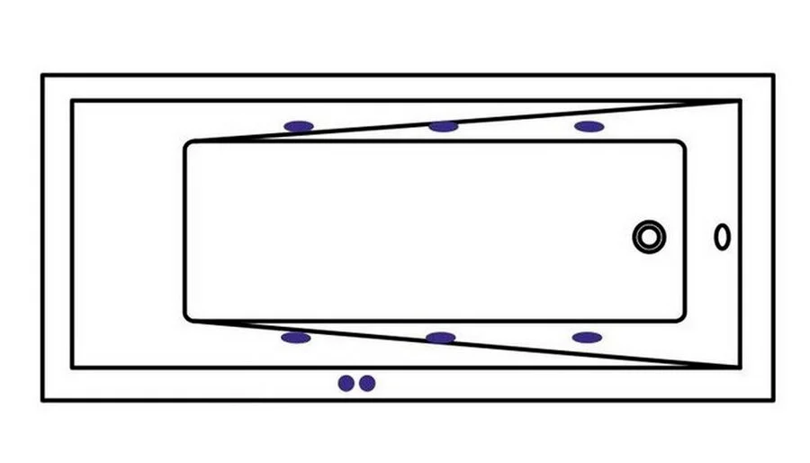 Ванна гидромассажная Whitecross Wave Soft, 150 х 70 см, увеличенная толщина акрила, усиленная армировка, белый/бронза, 0101.150070.100.SOFT.BR (детальная фотография), акриловые