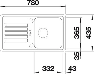 Мойка для кухни, антрацит, Blanco Favos mini 518186 (детальная фотография) index_1