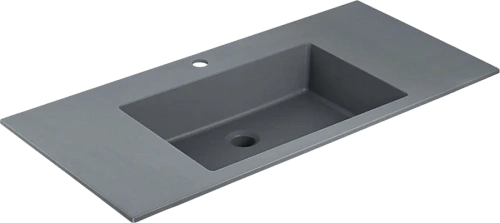 Раковина мебельная Vincea 100 см серая - фото 4