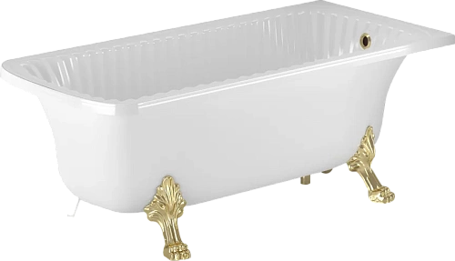 Ванна из искусственного камня Migliore Olivia Angolare 174х80 см фурнитура золото - фото 3