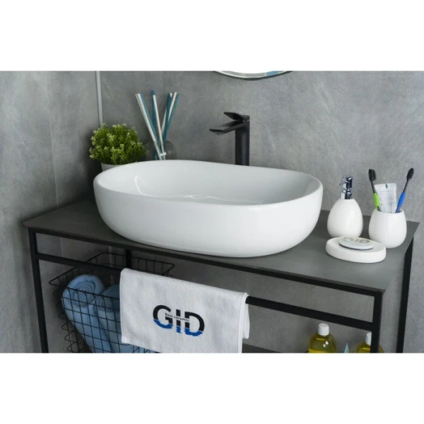 Раковина GID Lago N9026a 60 см белая 51112 (детальная фотография), керамические