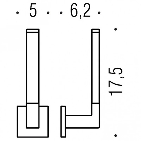 Бумагодержатель Colombo Basic Q для запасного рулона B3790 (детальная фотография), современные, hi-tech