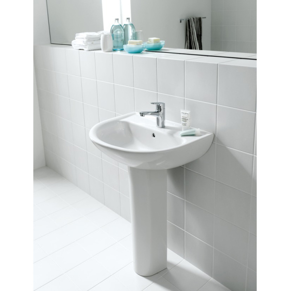 Раковина Laufen Pro 60 см с 1 отверстием для смесителя 8.1095.2.000.104.1 (детальная фотография), белые