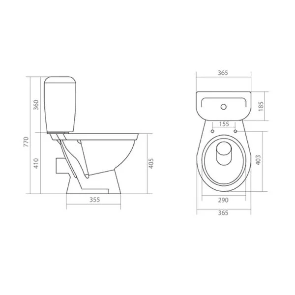 Унитаз компакт Santek Паллада белый 1WH302371 (детальная фотография), напольные