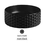 Раковина накладная, черная матовая, Artceram Esagono