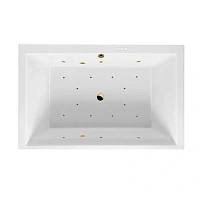 Ванна гидромассажная Excellent Crown Lux Relax 190 x 120 см, белый/золото, WAEX.CRO19.RELAX.GL