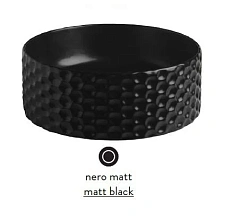 Раковина накладная, черная матовая, Artceram Esagono