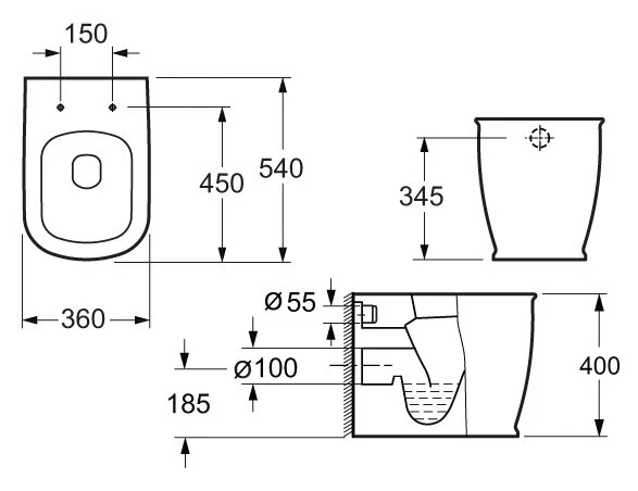Унитаз напольный BelBagno Prado приставной BB10150CB (детальная фотография), приставные, встраиваемые