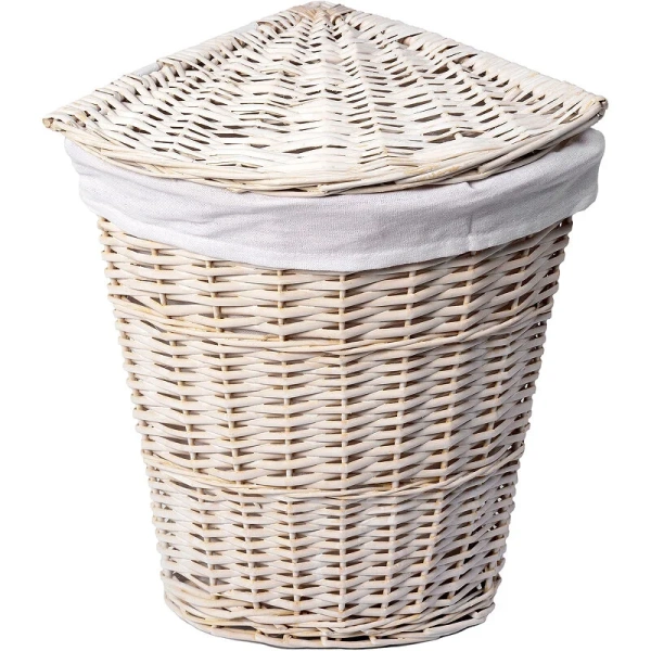 Корзина для белья WasserKRAFT Vils белая WB-560-M (детальная фотография)