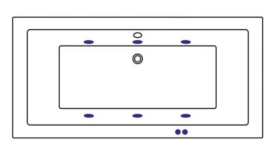 Ванна гидромассажная Whitecross Savia Duo Soft, 170 х 80 см, увеличенная толщина акрила, усиленная армировка, белый/бронза, 0103.170080.100.SOFT.BR (детальная фотография), акриловые