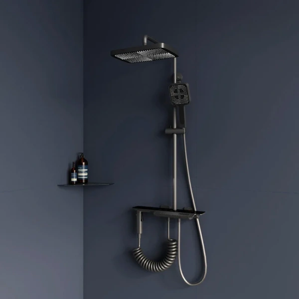 Душевая стойка RGW Shower Panels серая 51140135-11 (детальная фотография), современные, hi-tech