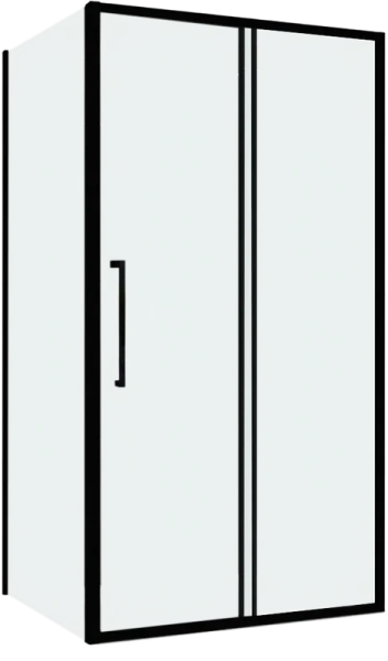 Душевой уголок Abber Schwarzer Diamant 180x60 см профиль черный, стекло прозрачное AG30180BH-S60B (детальная фотография), современные, hi-tech