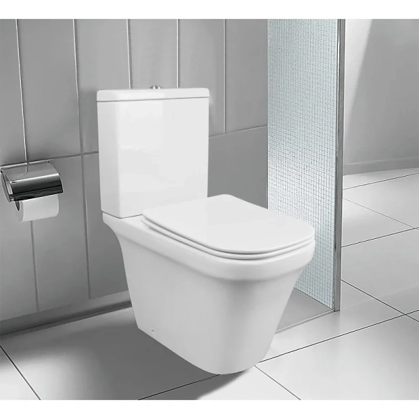 Унитаз компакт Azario Candy безободковый AZ-1503B (детальная фотография), напольные