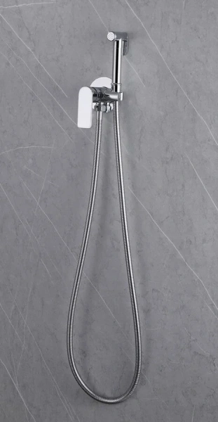 Гигиенический душ со смесителем Abber Weiss Insel AF8025 однорычажный (детальная фотография), современные, hi-tech