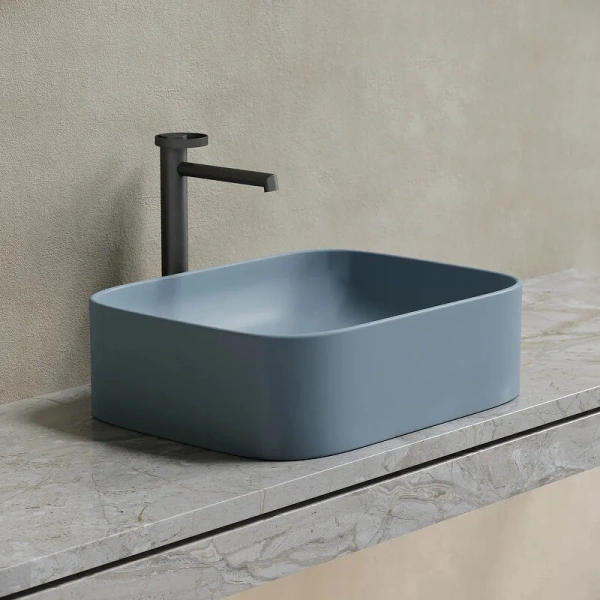 Раковина Ceramica Nova Element 50 см серо-голубая CN6052MHL (детальная фотография), в форме чаши, прямоугольной формы