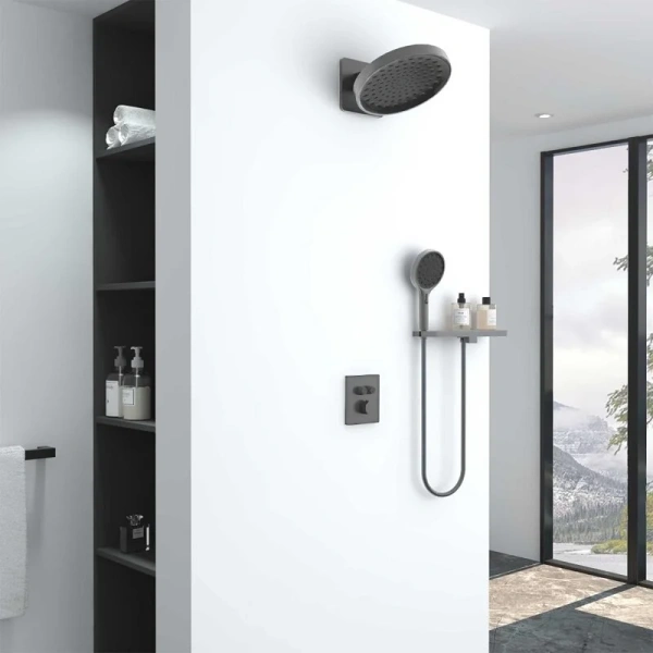 Душевой комплект Vincea Inspire вороненая сталь VSFW-3I21MT3RGM (детальная фотография)