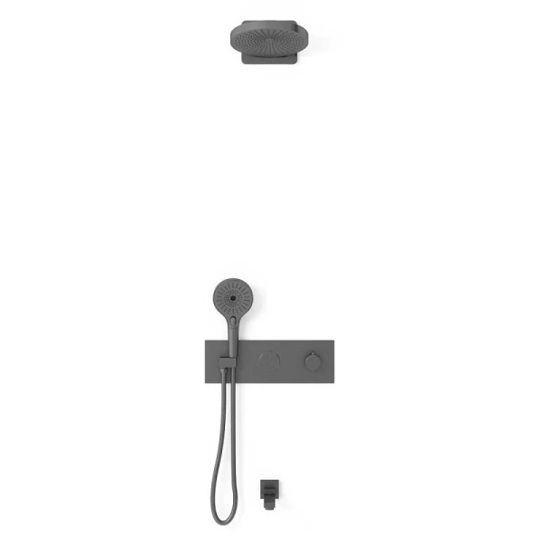 Душевой комплект Vincea вороненая сталь VSFW-432TI1GM (детальная фотография), душевые комплекты, наборы