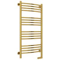 Полотенцесушитель электрический правый, цвет золото перемычка выгнутая Сунержа Богема 2.0 1000х500