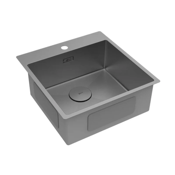 Мойка для кухни Lemark Janga 49 см графит 9936107 (детальная фотография), прямоугольной формы