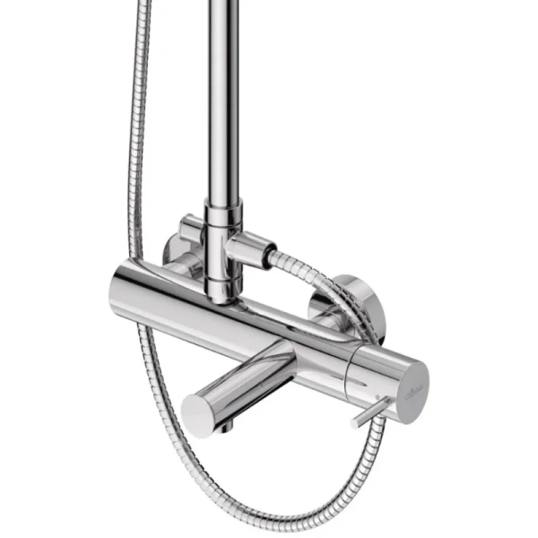 Душевая стойка Cezares Leaf хром LEAF-CVDA-30-L-01 (детальная фотография), с изливом