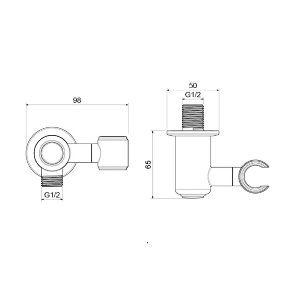 Шланговое подключение Акватек Классик хром AQ2462CR (детальная фотография), в наличии