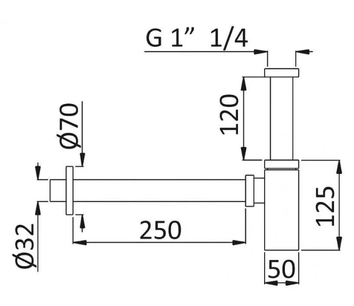 Сифон для раковины Cezares CZR чёрный матовый CZR-B-SMQ-NOP (детальная фотография), другие