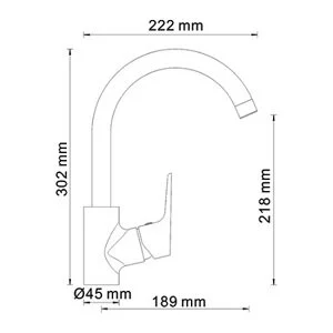 Смеситель для кухни WasserKRAFT Lippe хром 4507 (детальная фотография), для кухни