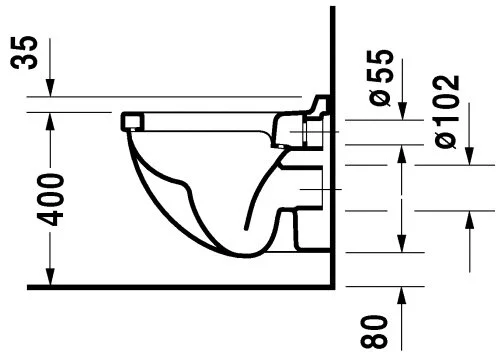 Унитаз подвесной, Compact 485х360 мм Duravit Starck 3 2202090000 (детальная фотография) index_1