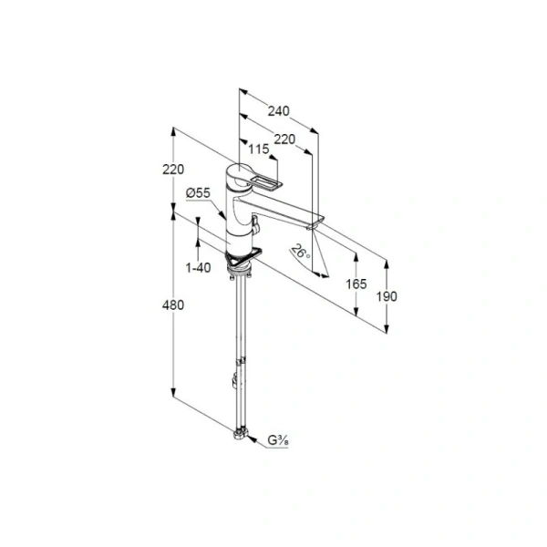 Смеситель для кухни Kludi Mix для безнапорных водонагревателей 329070562 (детальная фотография), для кухни