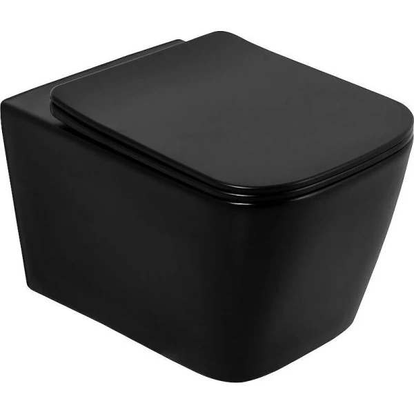 Унитаз подвесной BelBagno Ardente-C черный матовый BB3202CHR-MB (детальная фотография)