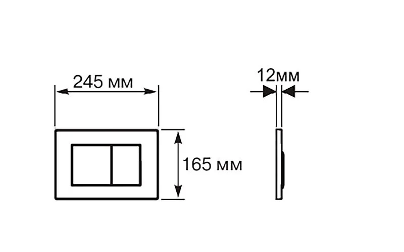 Клавиша смыва Акватек оружейная сталь матовая KDI-0000033 (детальная фотография), в наличии