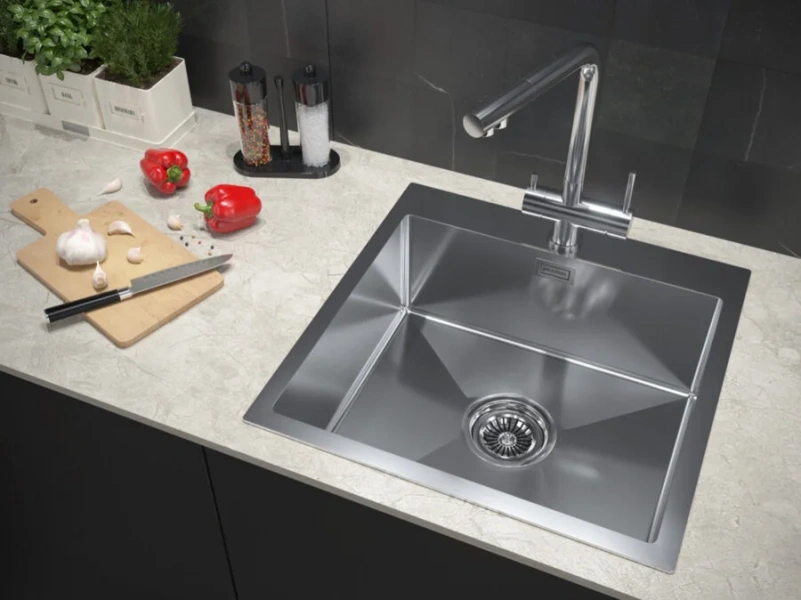 Мойка для кухни Paulmark Velten PM905151 51 см квадратная (детальная фотография), квадратная