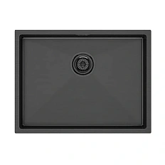 Мойка для кухни Paulmark Next 58 см вороненая сталь