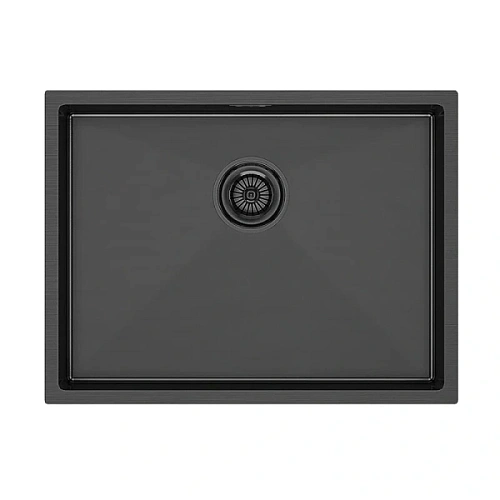 Мойка для кухни Paulmark Next 58 см вороненая сталь - фото 5