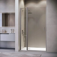 Душевая дверь в нишу RGW Leipzig LE-004Gr 100 см профиль серый, стекло прозрачное
