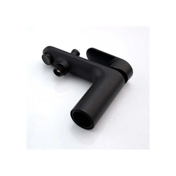 Смеситель для ванны Акватек Ника черный матовый AQ1844MB (детальная фотография), современные, hi-tech