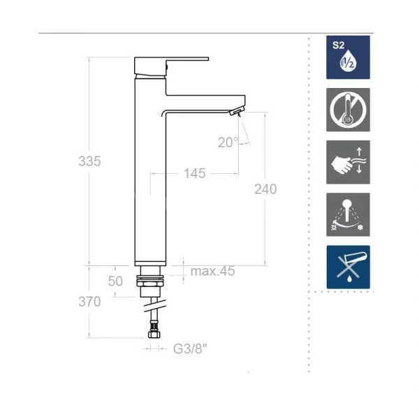 Раковина Ceramalux N 100 см белая 3310 (детальная фотография), современные, hi-tech