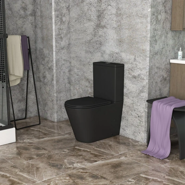 Унитаз компакт Grossman черный матовый GR-4449BMS (детальная фотография), напольные