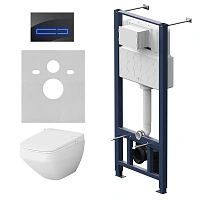 Унитаз с инсталляцией Am.Pm Inspire 2.0 сиденье с электронным биде, сенсорная кнопка