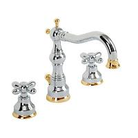 Смеситель для раковины Migliore Princeton Plus хром-золото