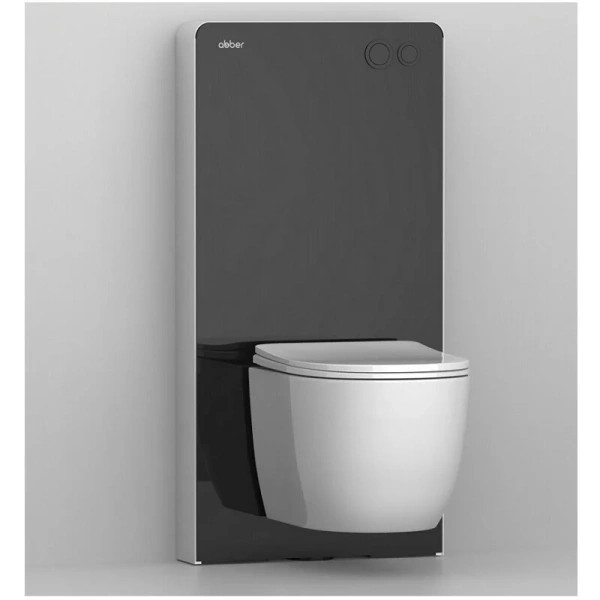 Инсталляция для унитаза Abber черная AC0107MB (детальная фотография), в наличии