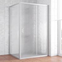 Душевой уголок профиль матовый хром стекло шиншилла Vegas-glass