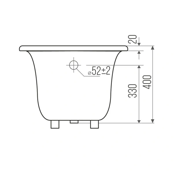 Ванна чугунная Goldman Classic 170х70 CL17070 белая (детальная фотография), современныe, hi-tech