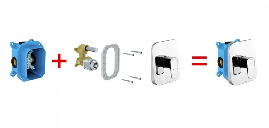 Смеситель скрытого монтажа Ravak 10° TD 066.00 X070071 (детальная фотография), для душа