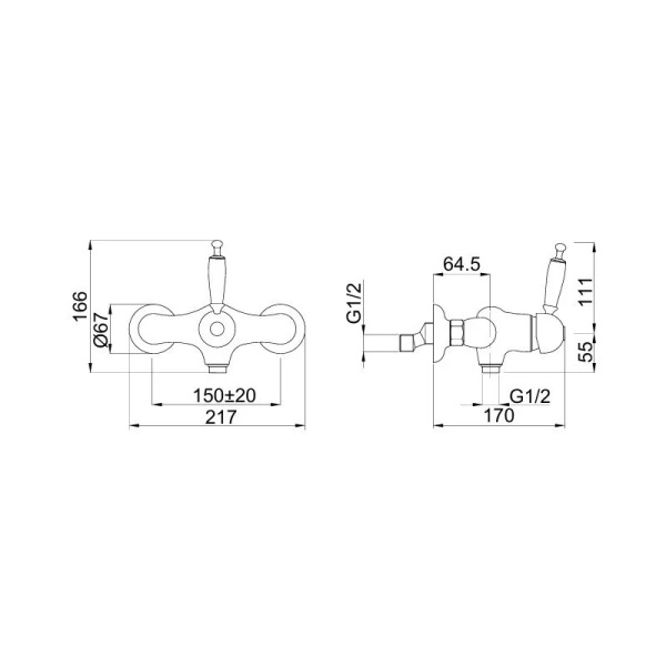 Смеситель для душа Migliore Oxford хром 19128 (детальная фотография), для душа