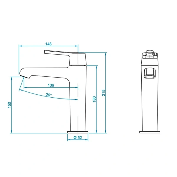 Смеситель для раковины RGW Shower Panels SP-301G золото 511405301-06 (детальная фотография), для раковины
