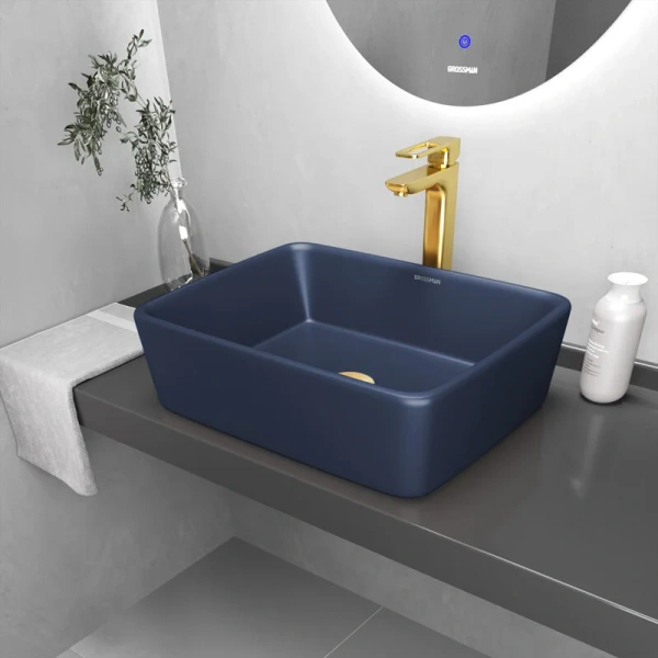 Раковина Grossman 48 см синяя матовая GR-3016BLM (детальная фотография), другие