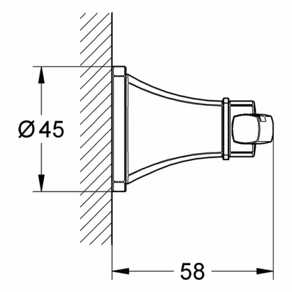 Крючок для ванной Grohe Grandera 40631 (детальная фотография), современные, hi-tech